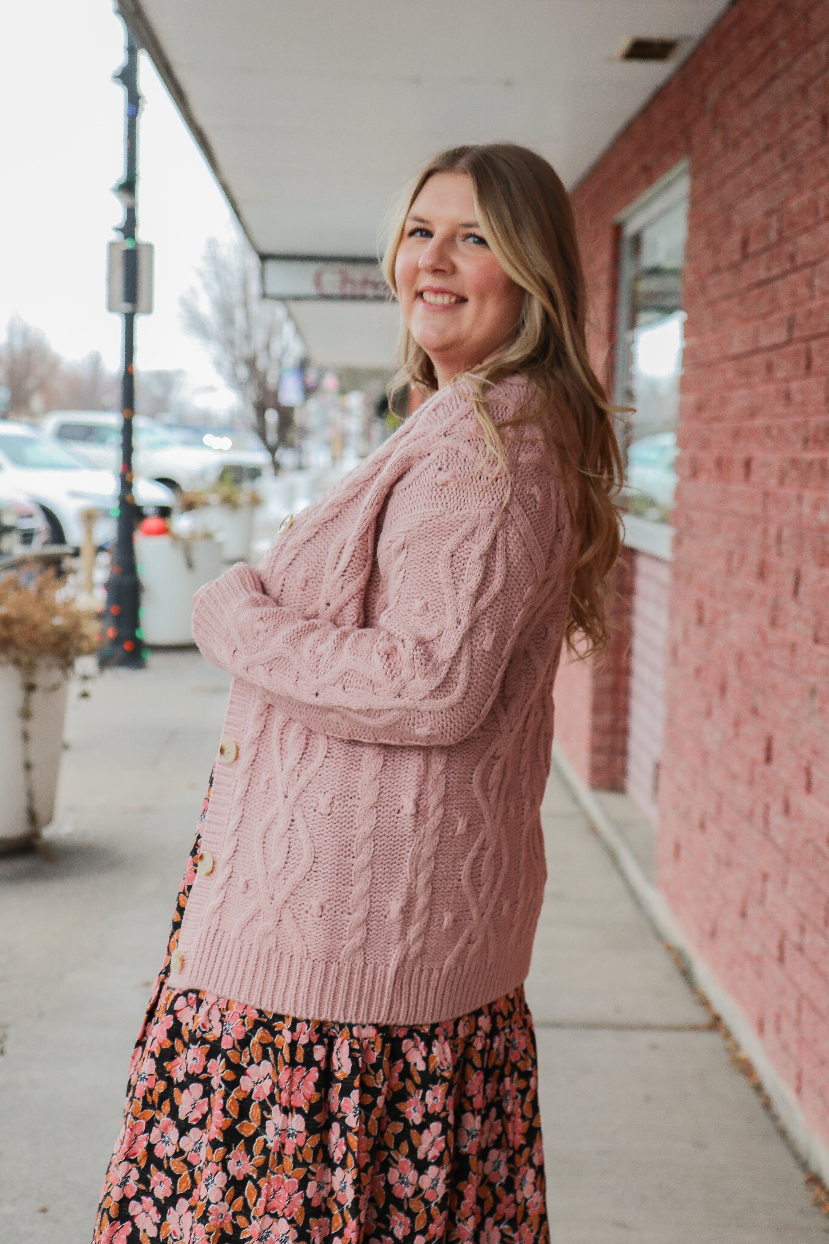 Cable Knit Cardigan Cardigan Hem & Thread- Tilden Co.