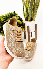 Mayo Glitter Sneaker in Gold 120 Sneakers Naughty Monkey- Tilden Co.