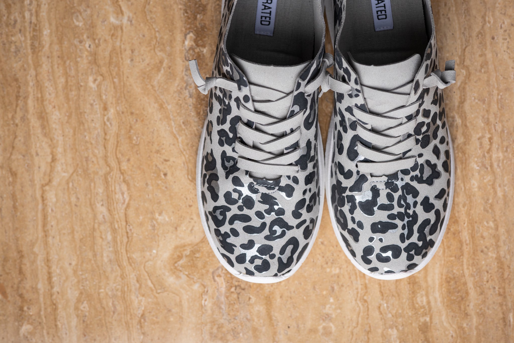 Mayo Sneaker in Light Grey Leopard 120 Sneakers Naughty Monkey- Tilden Co.