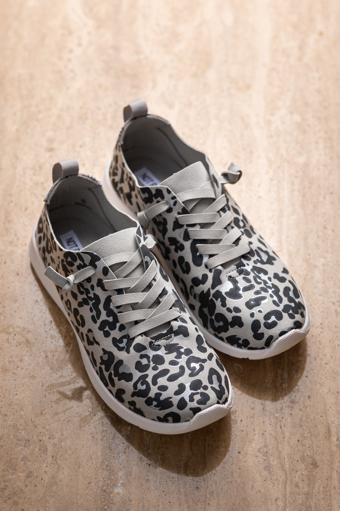 Mayo Sneaker in Light Grey Leopard 120 Sneakers Naughty Monkey- Tilden Co.