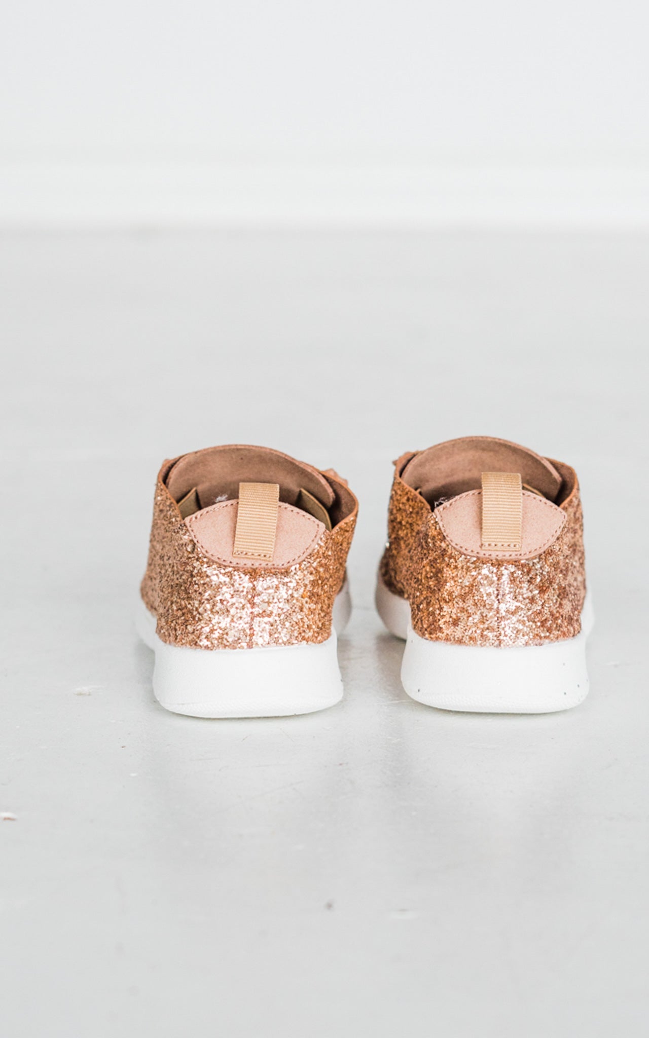 Mayo Glitter Sneaker in Rose Gold 120 Sneakers Naughty Monkey- Tilden Co.