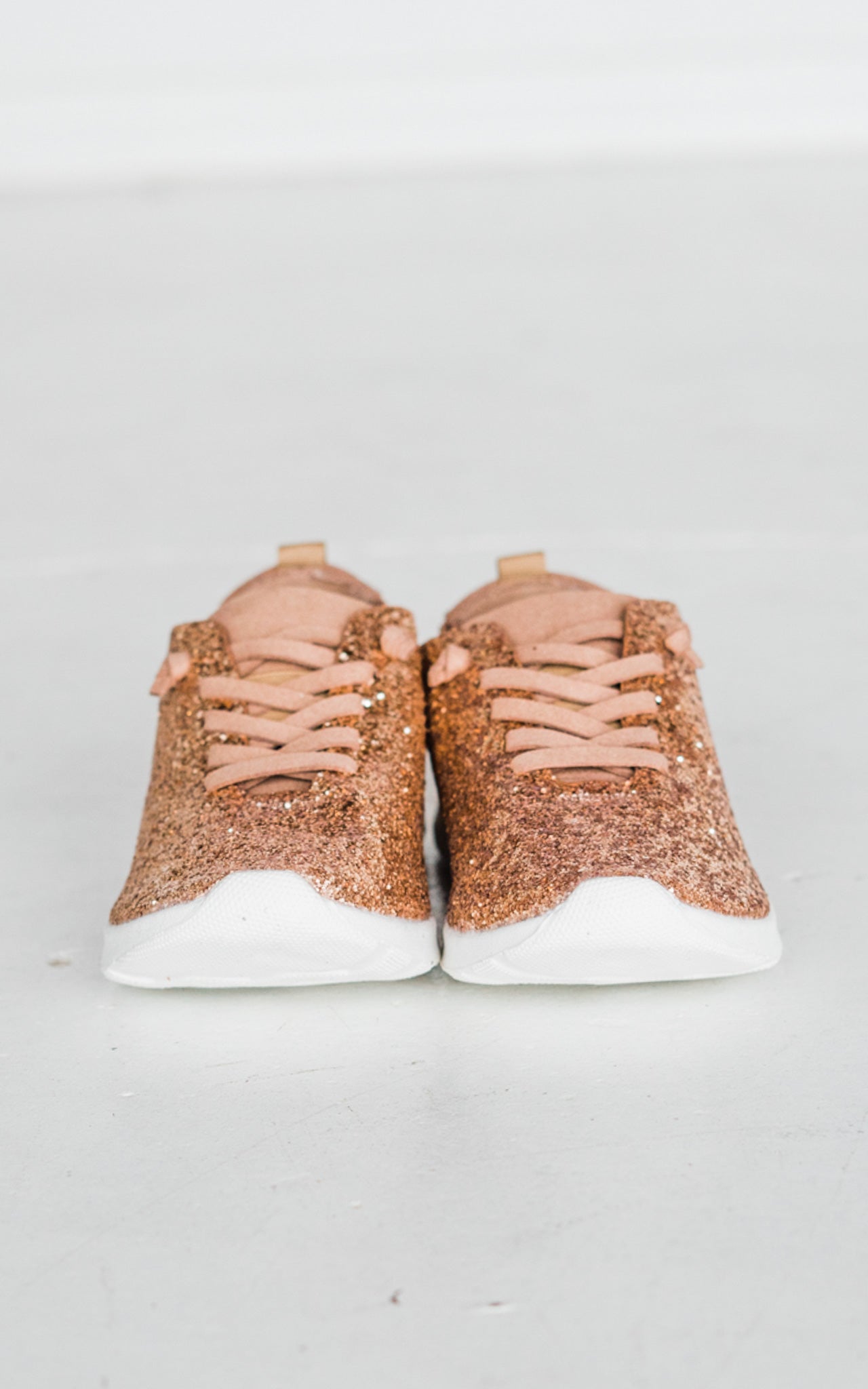 Mayo Glitter Sneaker in Rose Gold 120 Sneakers Naughty Monkey- Tilden Co.