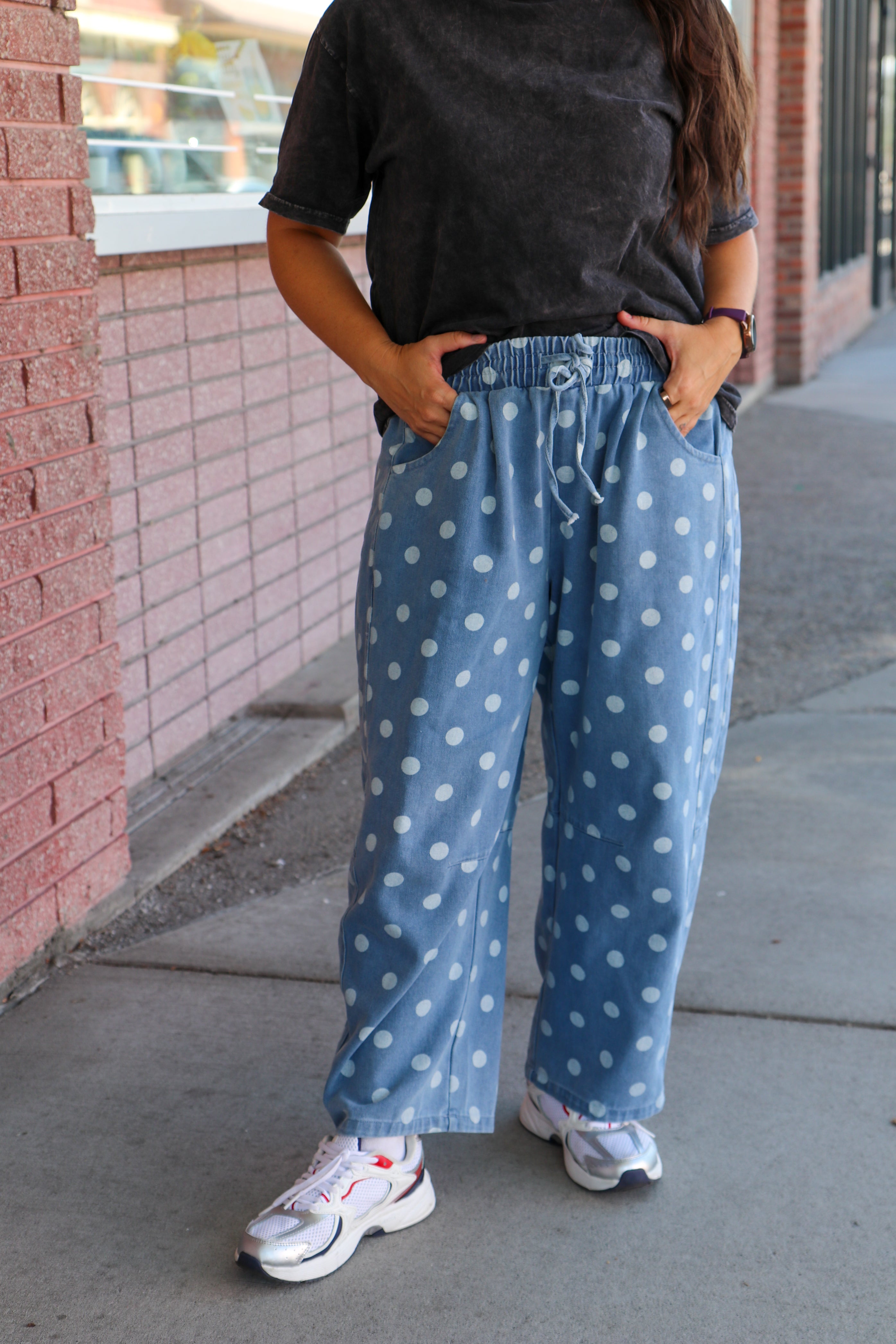 Polka Dot Barrel Denim Lt. Wash Jeans Sewn and Seen- Tilden Co.