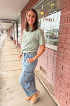 Mineral Washed Basic Tee T-Shirt OAT COLLECTIVE- Tilden Co.