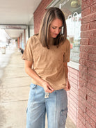 Mineral Washed Basic Tee T-Shirt OAT COLLECTIVE- Tilden Co.