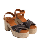 Nana Platform Sandals in Black 140 Wedges Naughty Monkey- Tilden Co.