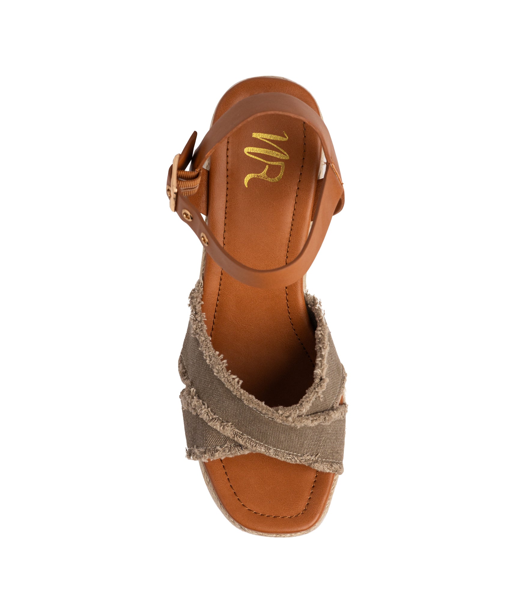 Nana Platform Sandals in Khaki 140 Wedges Naughty Monkey- Tilden Co.