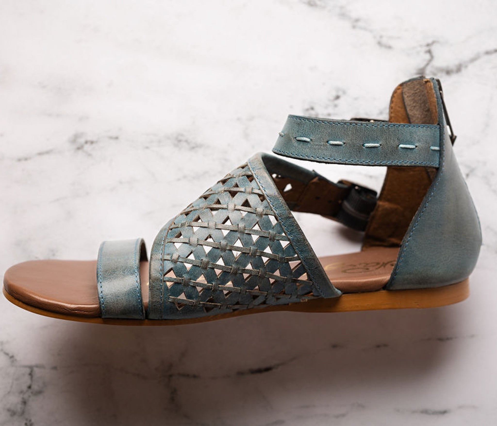 Nora Sandals in Teal 130 Sandals Naughty Monkey- Tilden Co.
