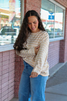 Oatmeal Striped Sweater Sweater Sewn and Seen- Tilden Co.