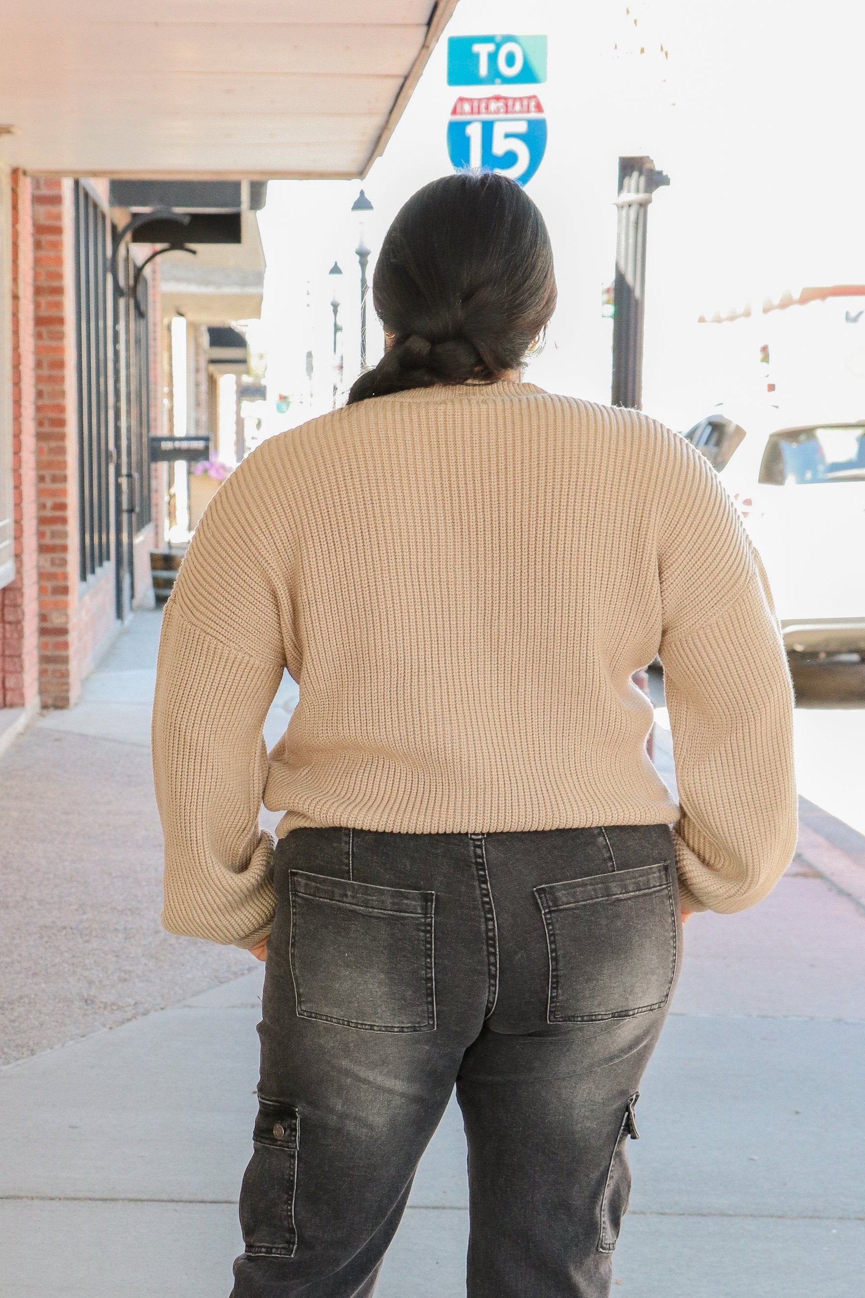 Oversized Sweater in Frosted Almond - Final Sale    Sweater Mikarose- Tilden Co.