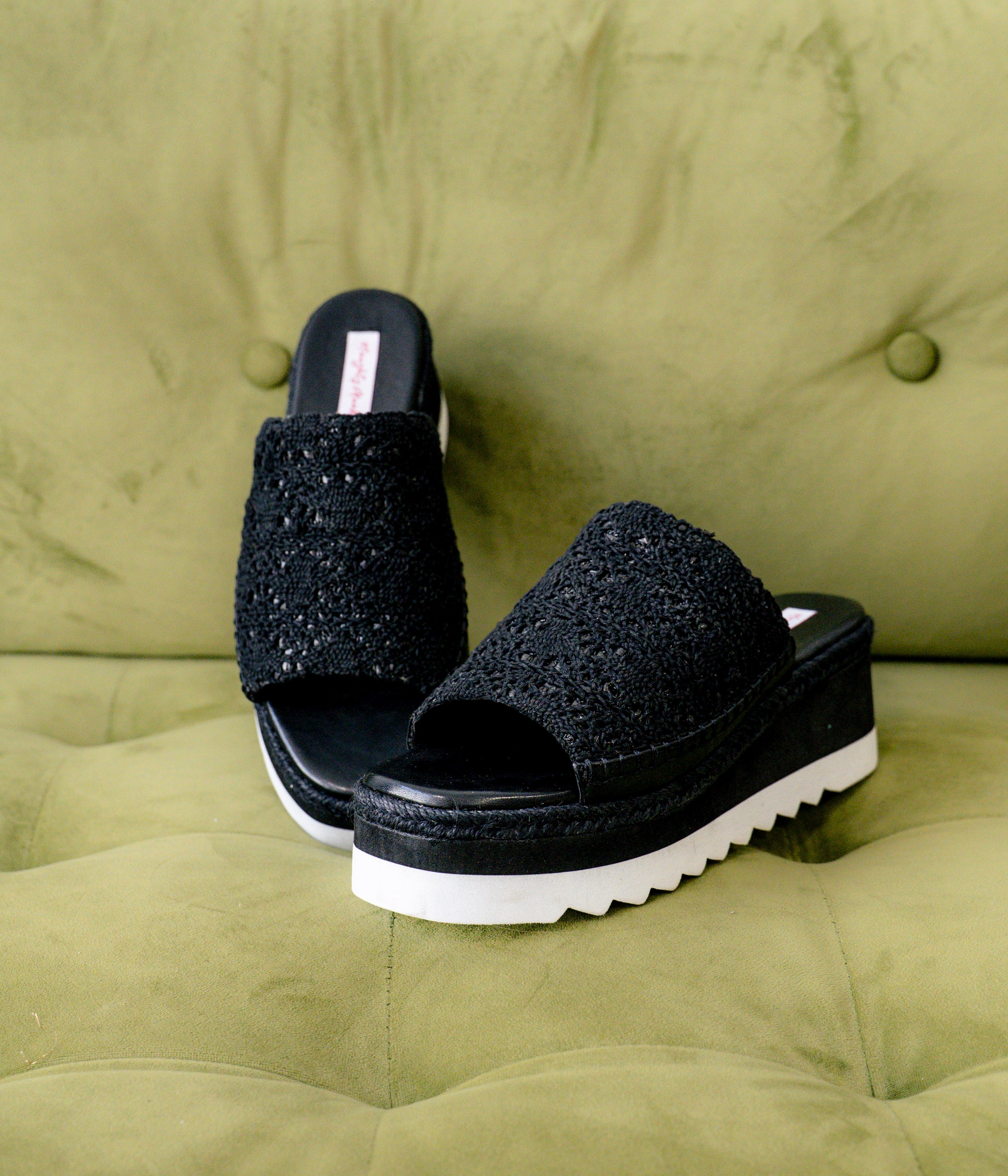 Ophelia Wedges in Black 140 Wedges Ave Shops- Tilden Co.