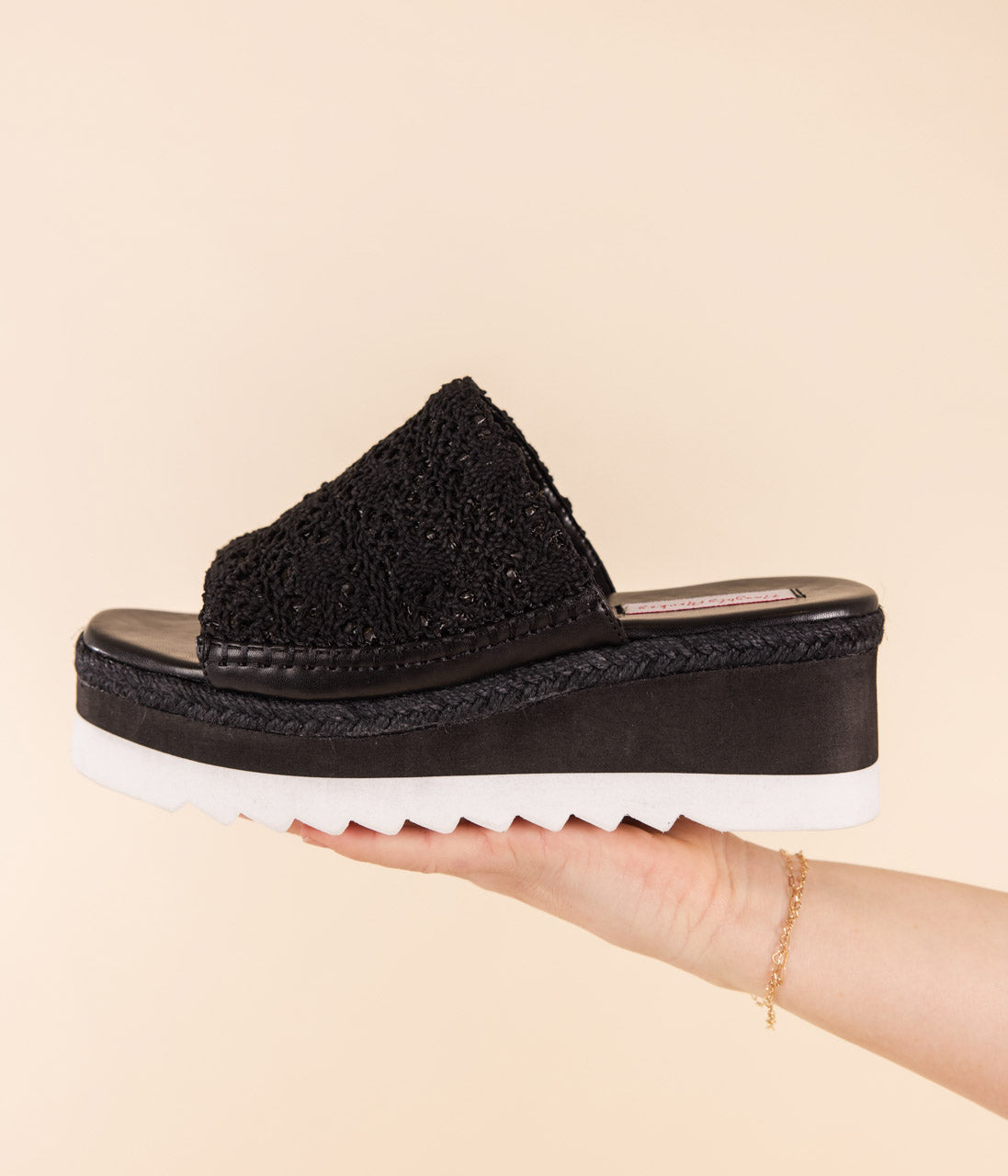 Ophelia Wedges in Black 140 Wedges Ave Shops- Tilden Co.