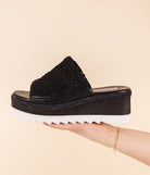 Ophelia Wedges in Black 140 Wedges Ave Shops- Tilden Co.