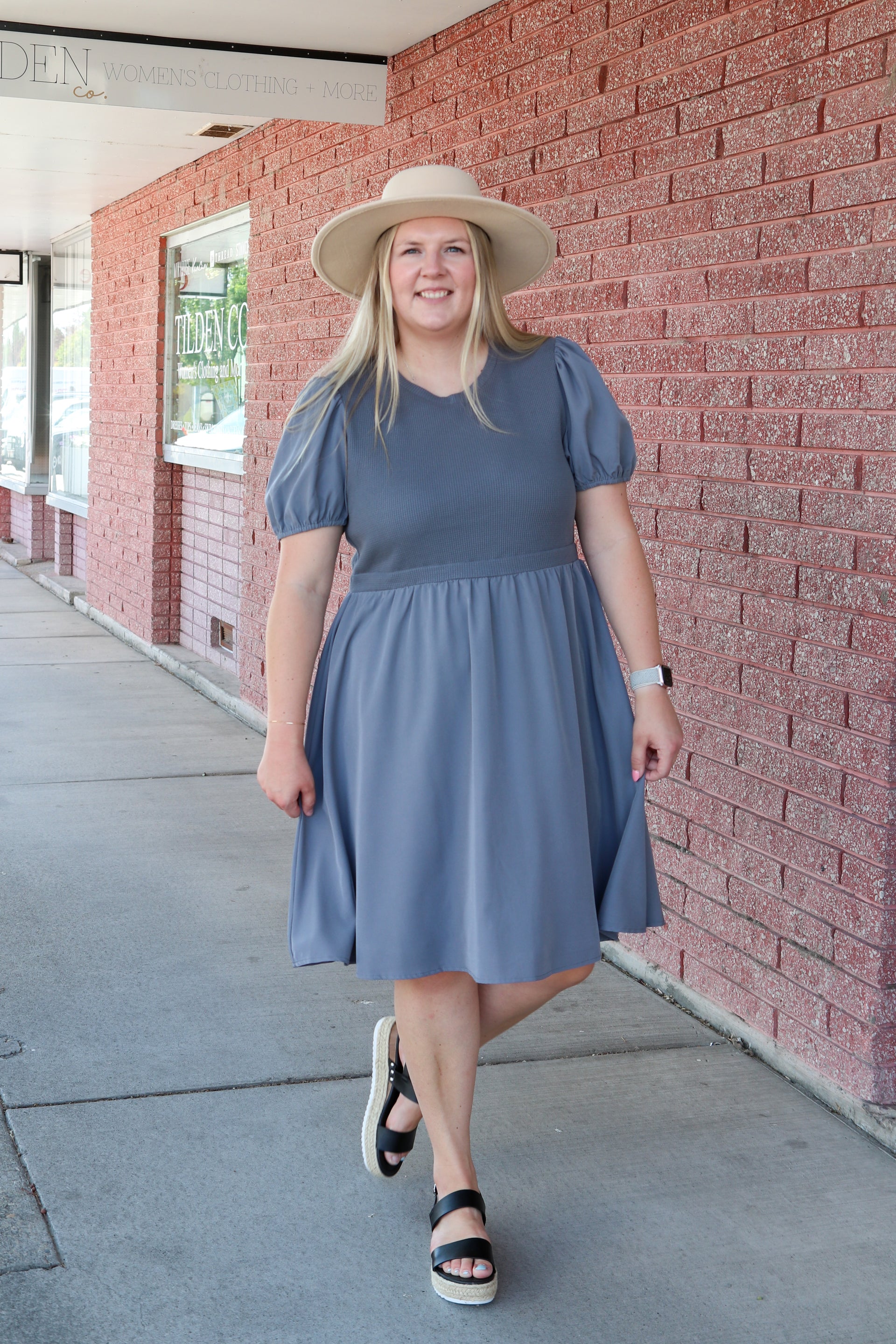 corn flour blue dress Naira Pleated Maxi Dress - Cornflower Blue Floral