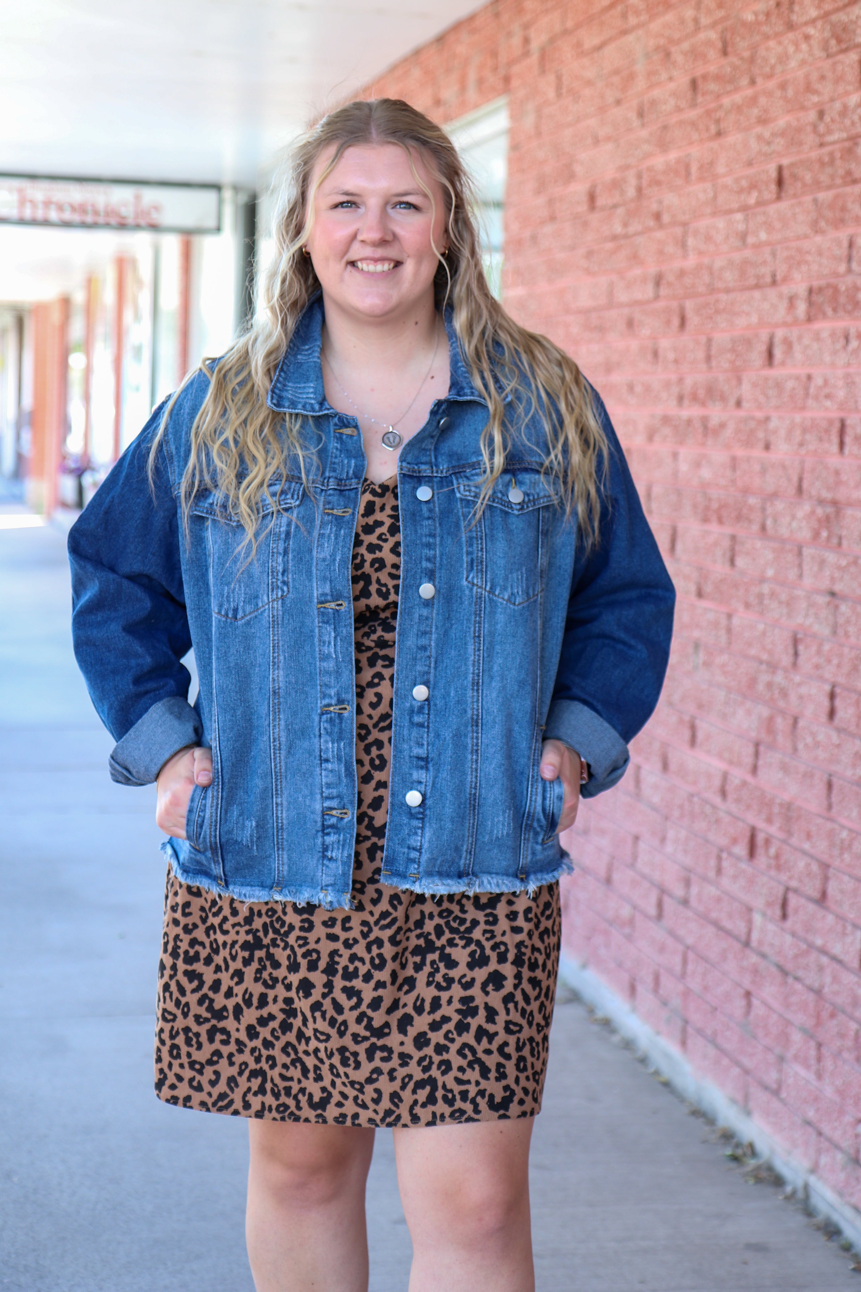 Distressed Denim Jacket in Indigo Shirts & Tops Mikarose- Tilden Co.