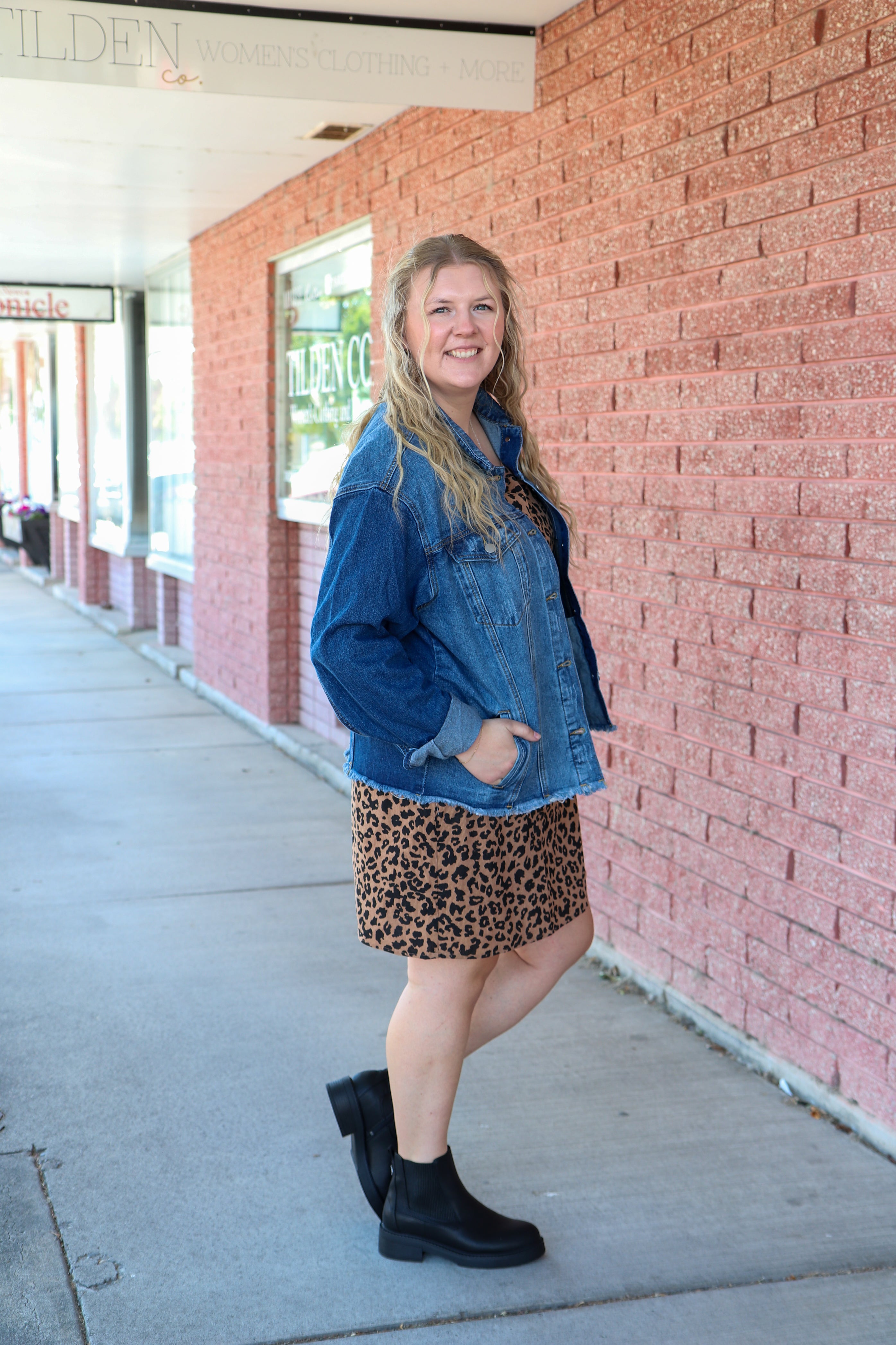 Distressed Denim Jacket in Indigo Shirts & Tops Mikarose- Tilden Co.