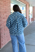 Oversized Polka Dot Denim Jacket Coats & Jackets Sewn and Seen- Tilden Co.