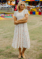 McCall Dress in Cherry on Top Midi Dress Mikarose- Tilden Co.