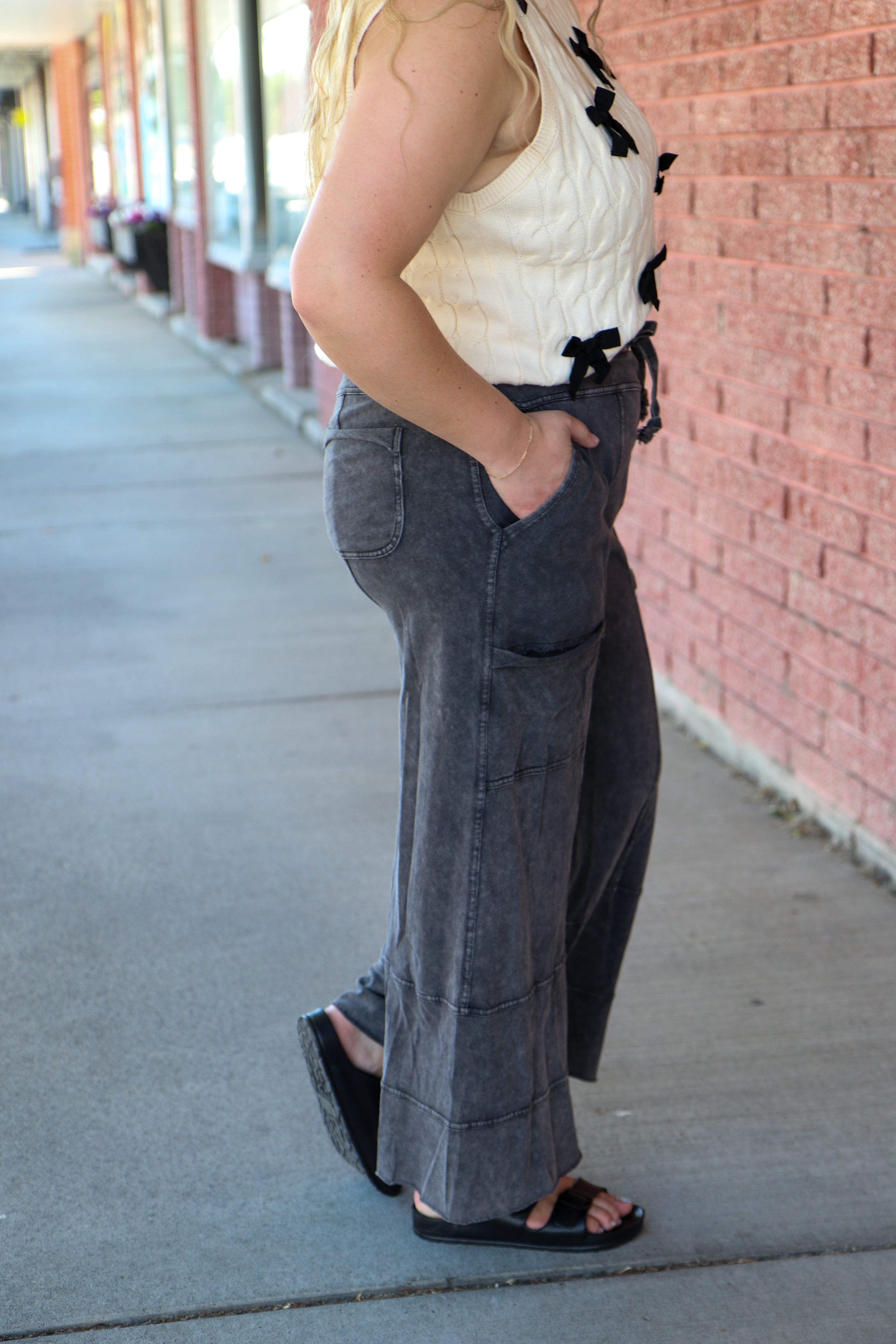 Mineral Washed Terry Knit Pants Casual Pants Easel- Tilden Co.