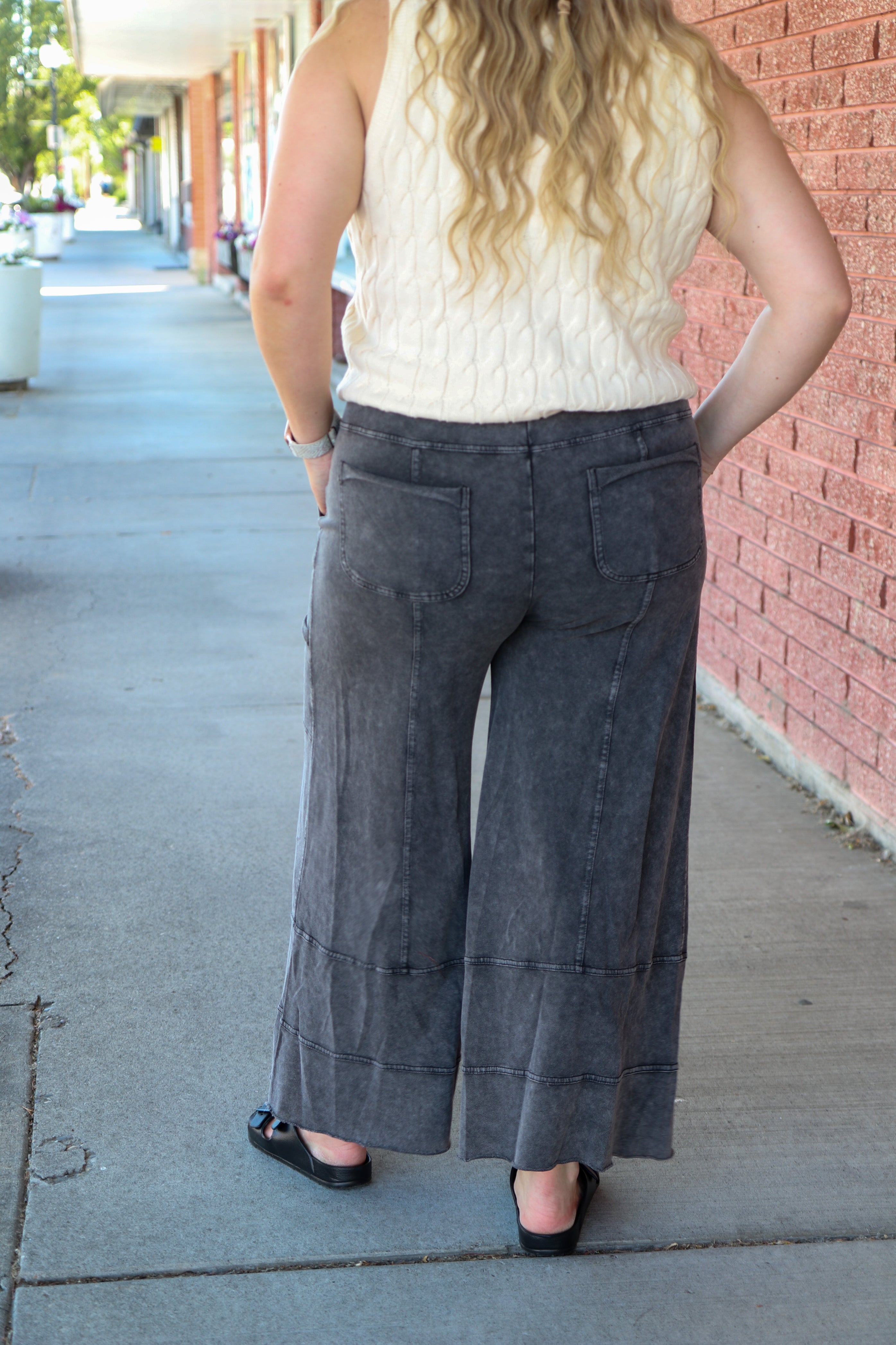 Mineral Washed Terry Knit Pants Casual Pants Easel- Tilden Co.