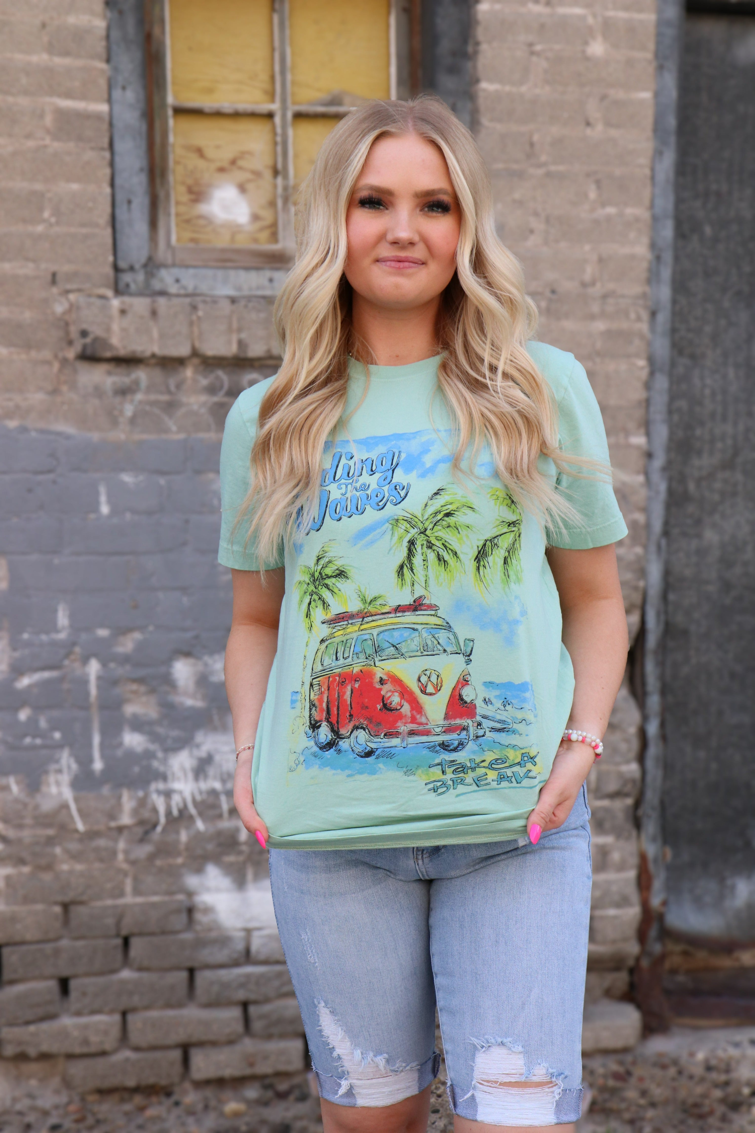 Riding the Waves Graphic Tee    Shirts & Tops Rustee Clothing- Tilden Co.