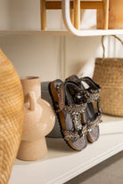 River Dance Woven Sandal in Pewter 130 Sandals Naughty Monkey- Tilden Co.