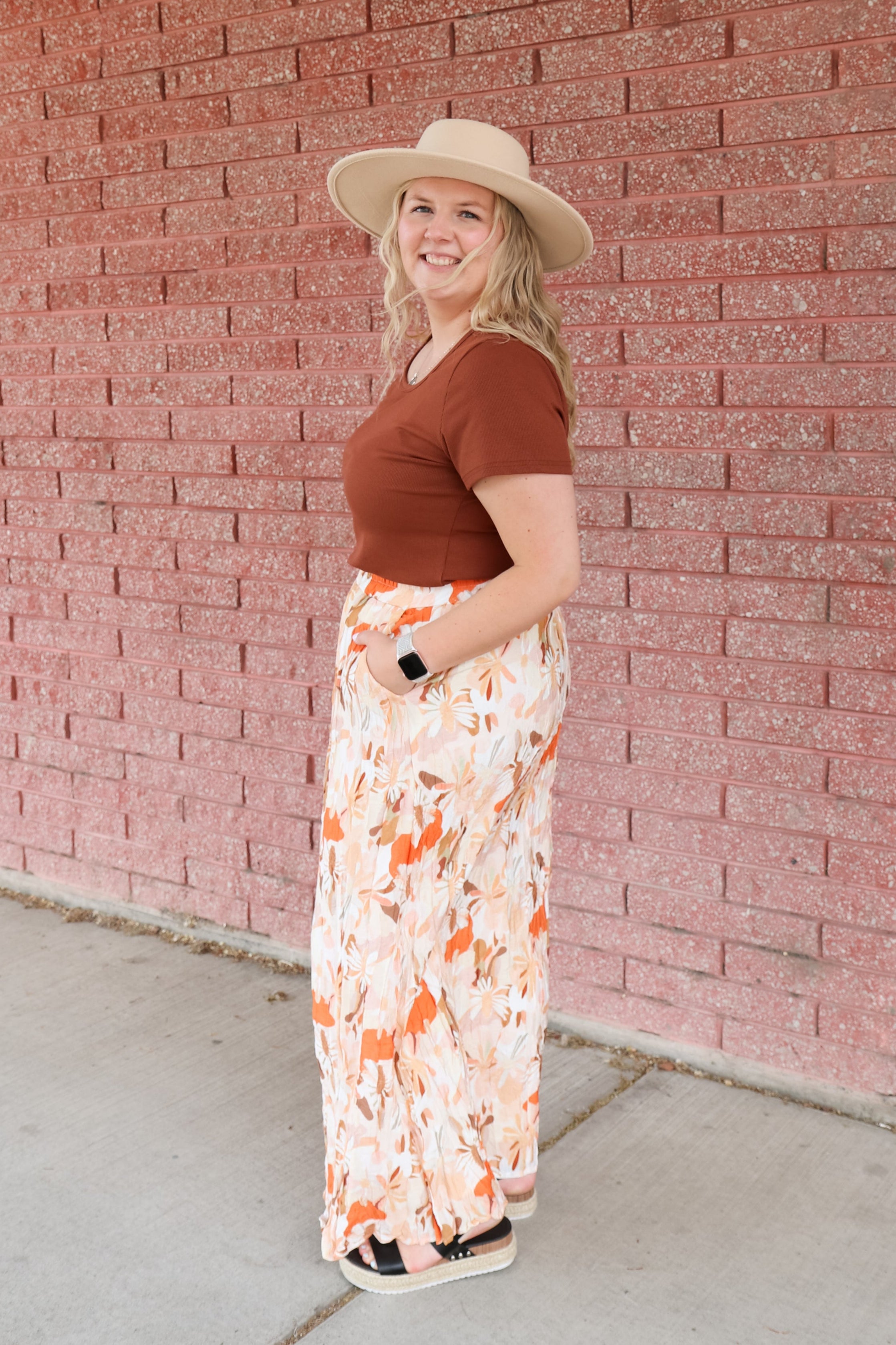Maxi Skirt in Melon Bloom Dress Mikarose- Tilden Co.
