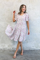 Sadie Dress in Azalea Flower    Dress Mikarose- Tilden Co.