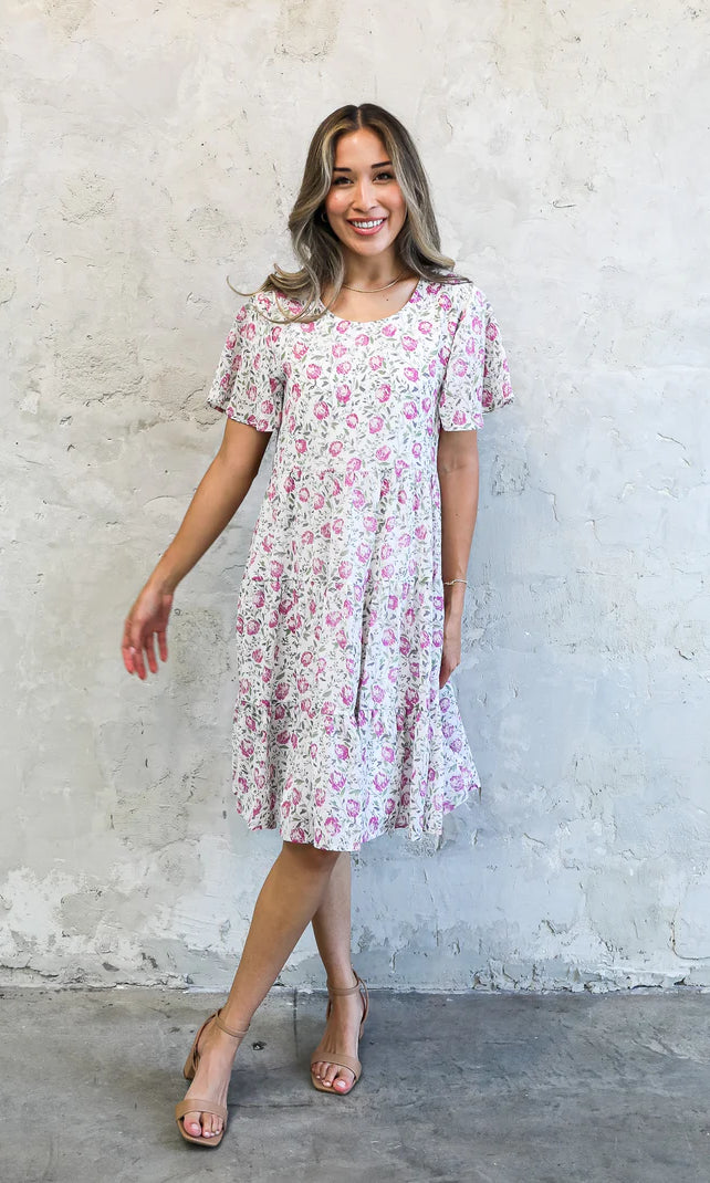 Sadie Dress in Azalea Flower    Dress Mikarose- Tilden Co.