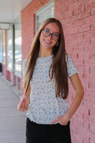 Lettuce Edge Tee in Dreamdew Blue T-Shirt Mikarose- Tilden Co.