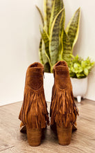 Sandra Fringe Booties in Tan 110 Fashion Boots Naughty Monkey- Tilden Co.