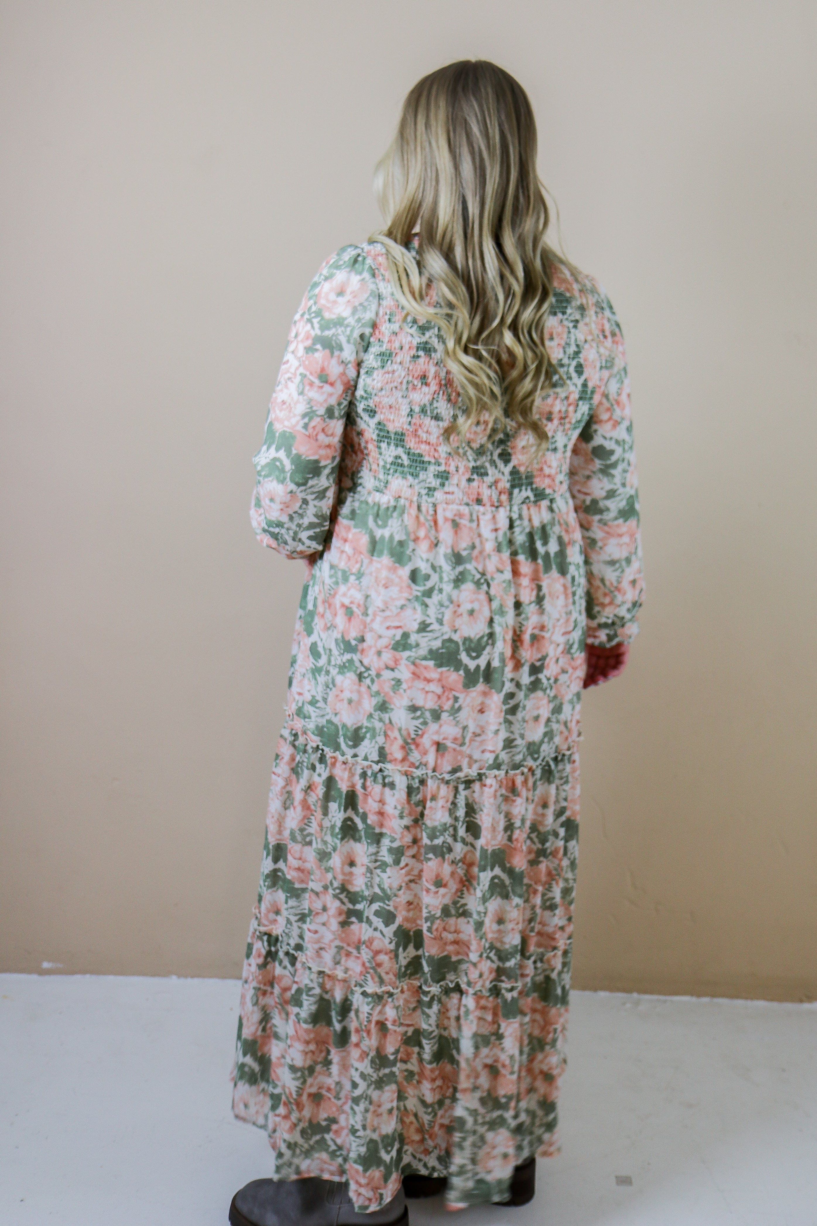 The September Dress in Peach Melody maxi dress Mikarose- Tilden Co.