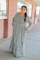 September Dress in Silver Harmony    Knee Length Dress Mikarose- Tilden Co.