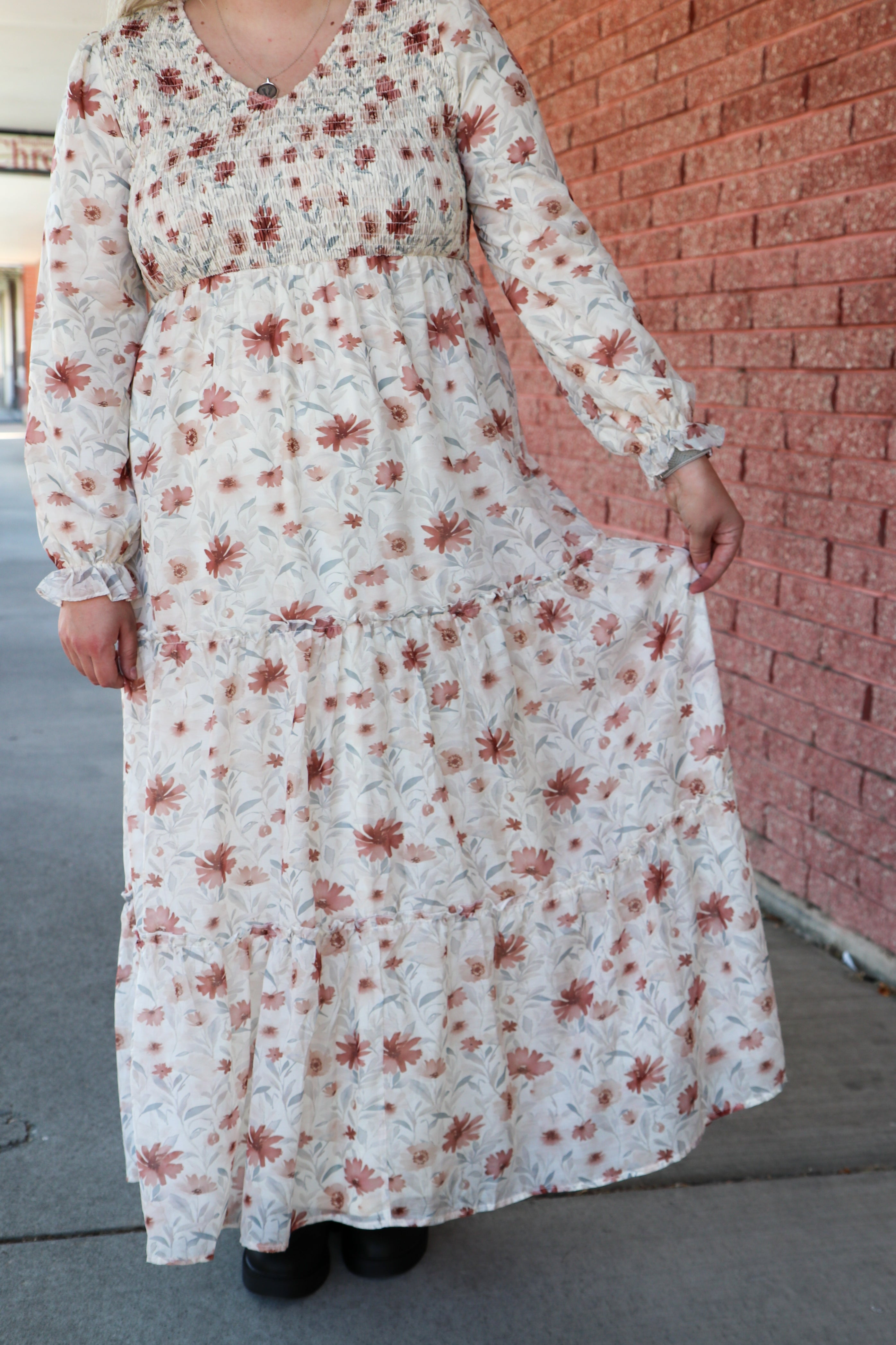 The September Dress in Burnished Bloom Shirts & Tops Mikarose- Tilden Co.