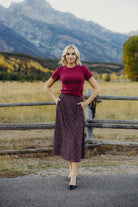 Pointelle Top in Berry Gloss Blouse Mikarose- Tilden Co.