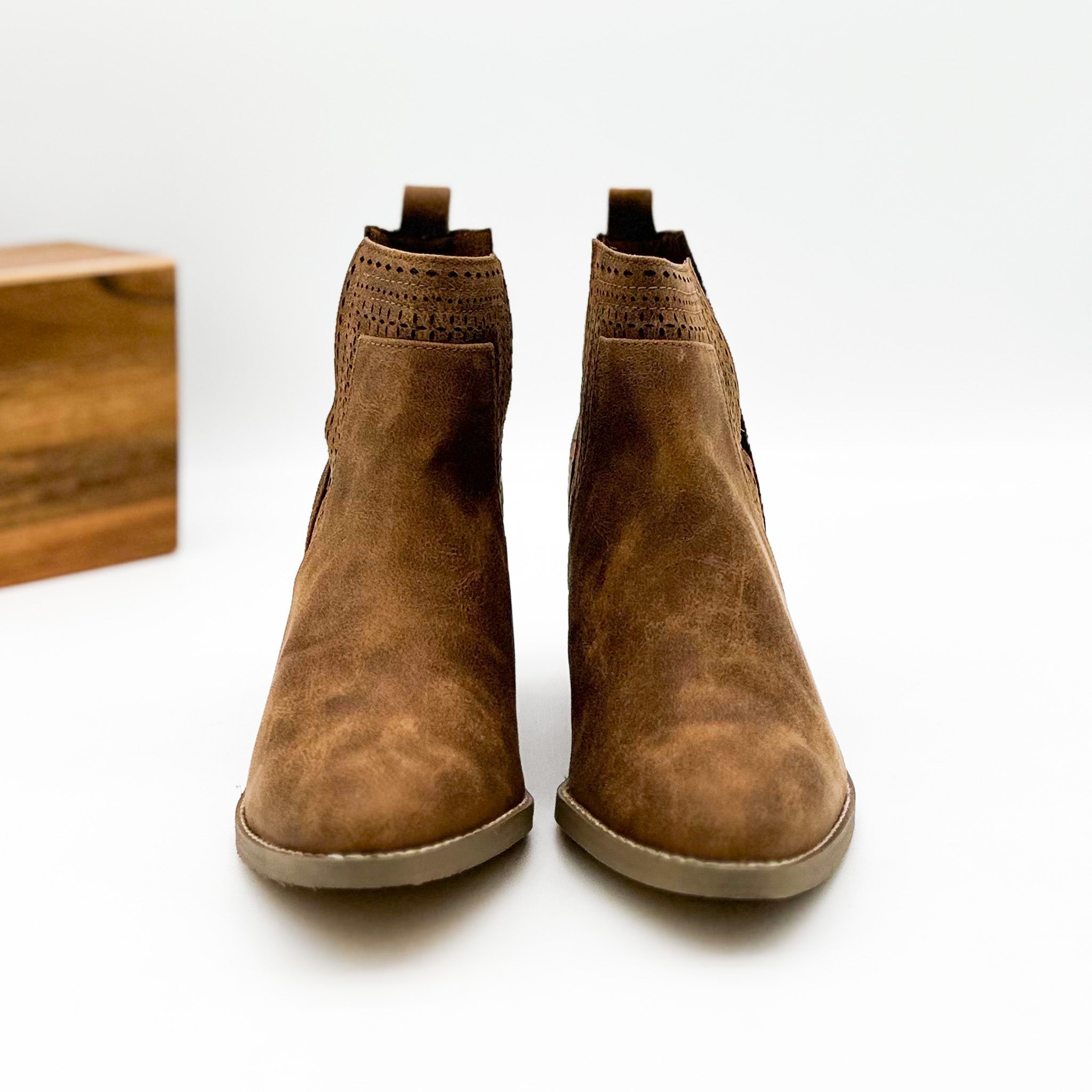 Shaina Bootie in Camel 110 Fashion Boots Naughty Monkey- Tilden Co.