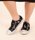 Shalomar Sneaker in Black 120 Sneakers Naughty Monkey- Tilden Co.