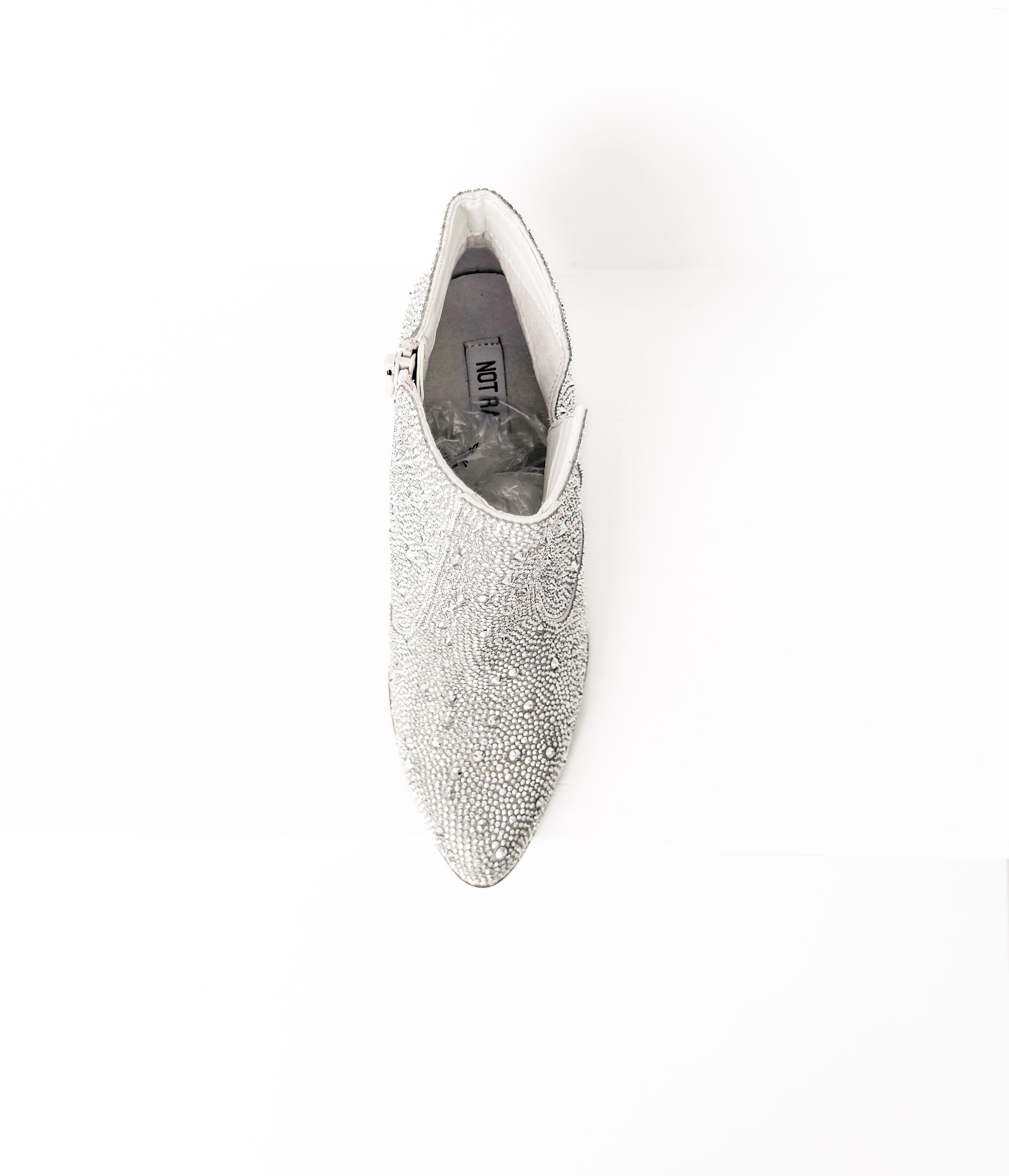 Shine Star Rhinestone Bootie in Silver Shoes Ave Shops- Tilden Co.