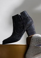 Shine Star Rhinestone Bootie in Black    Shoes Ave Shops- Tilden Co.