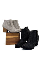 Shine Star Rhinestone Bootie in Silver    Shoes Ave Shops- Tilden Co.