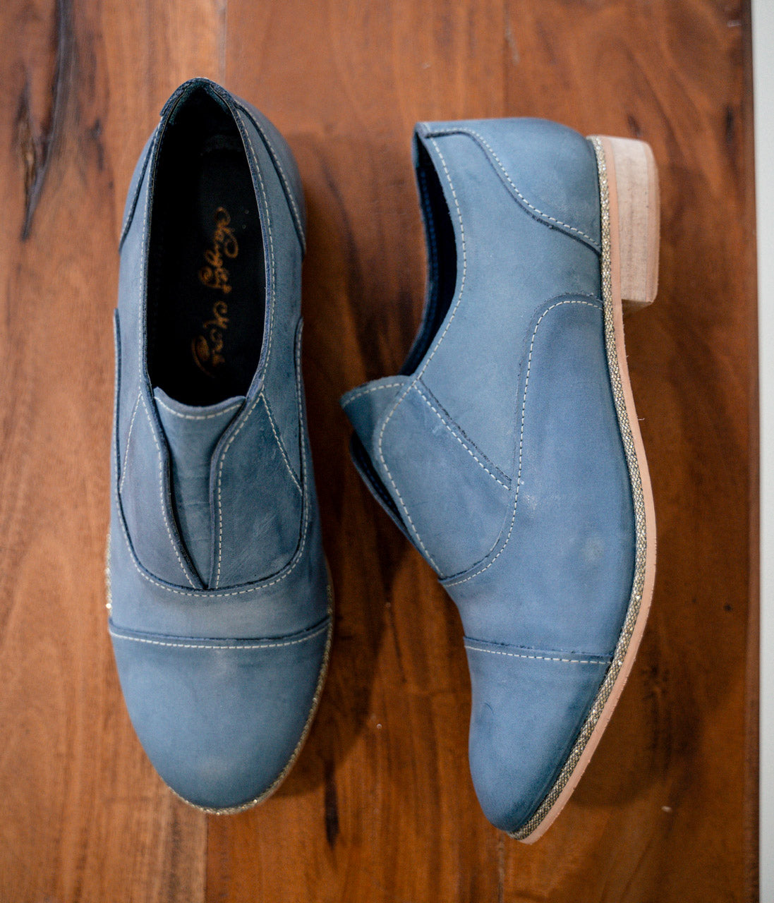 Slip Knot Loafer in Blue 135 Flats Naughty Monkey- Tilden Co.