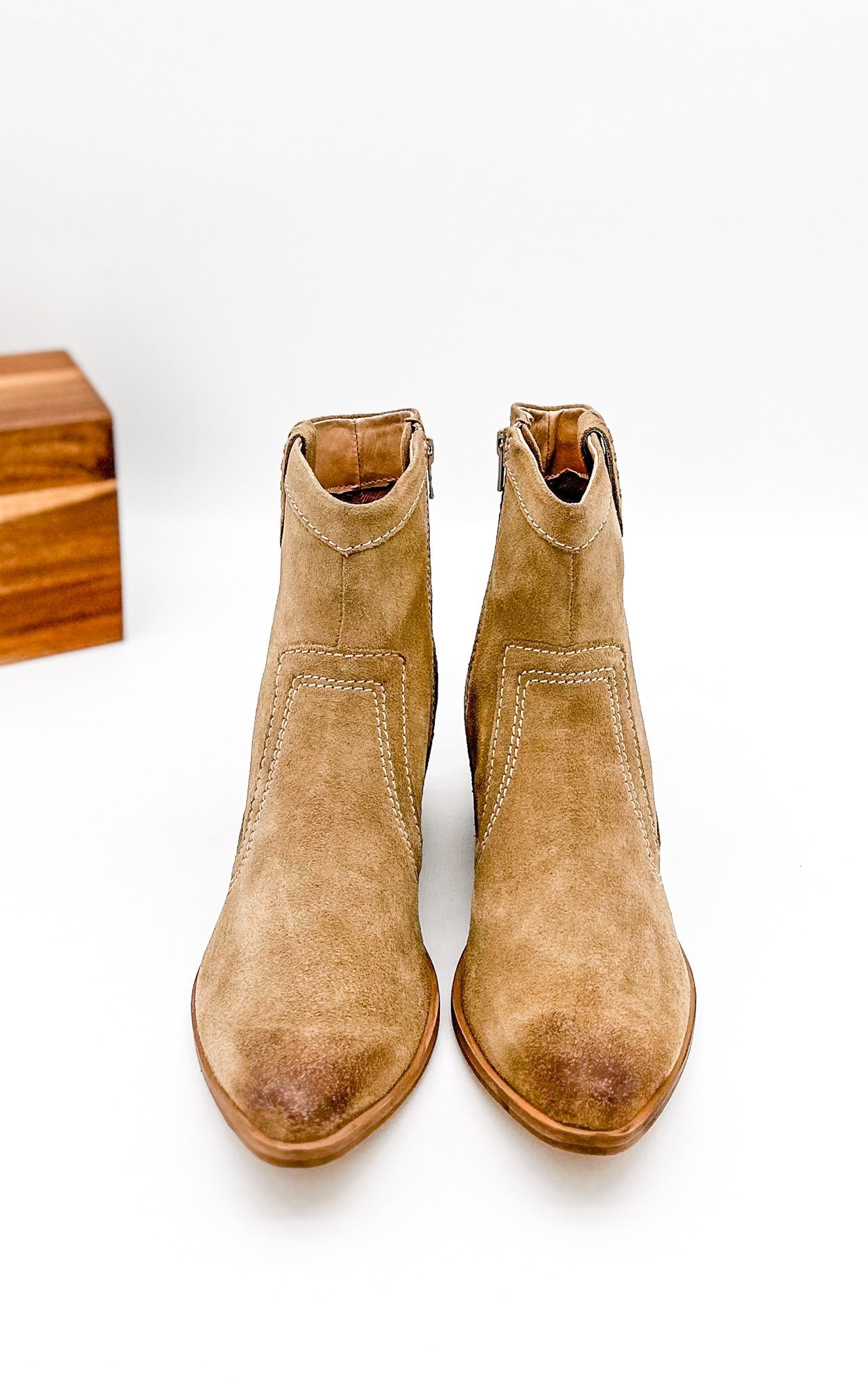 Smithy Suede Ankle Boot in Tan Shoes Ave Shops- Tilden Co.