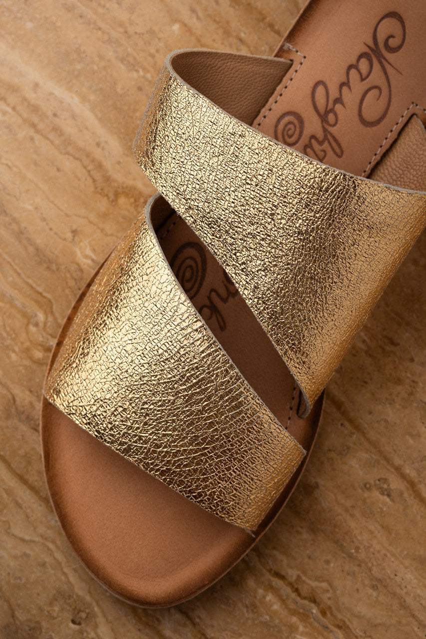 Spirited Sandals in Gold 130 Sandals Naughty Monkey- Tilden Co.