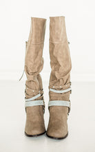 Stacey Boots in Taupe 110 Fashion Boots Naughty Monkey- Tilden Co.