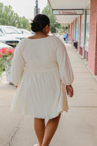 Dawn Dress in Ivory    Knee Length Dress Mikarose- Tilden Co.