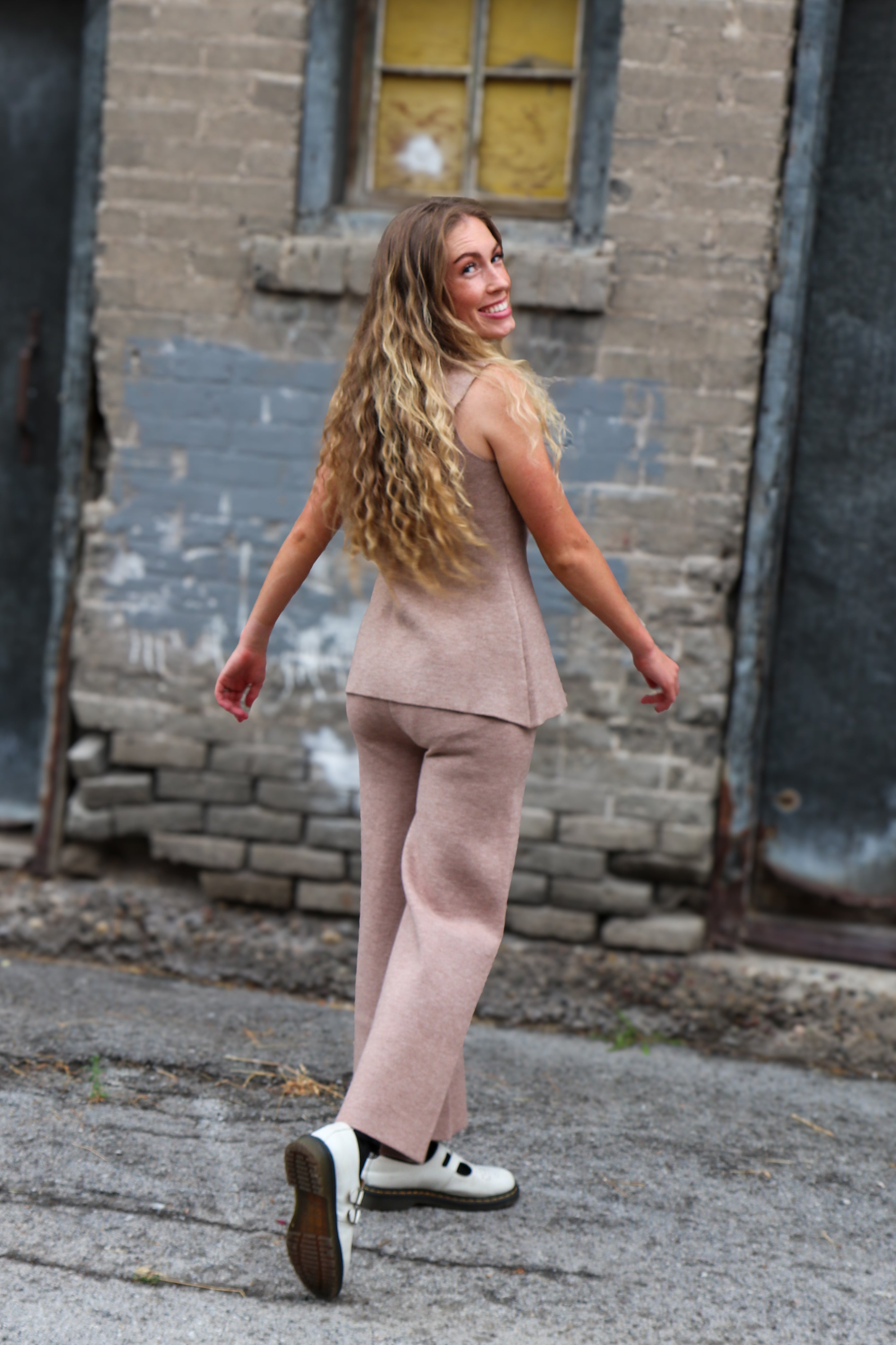 Soft Stretch Wide Leg Sweater Pant Vest AnnieWear- Tilden Co.