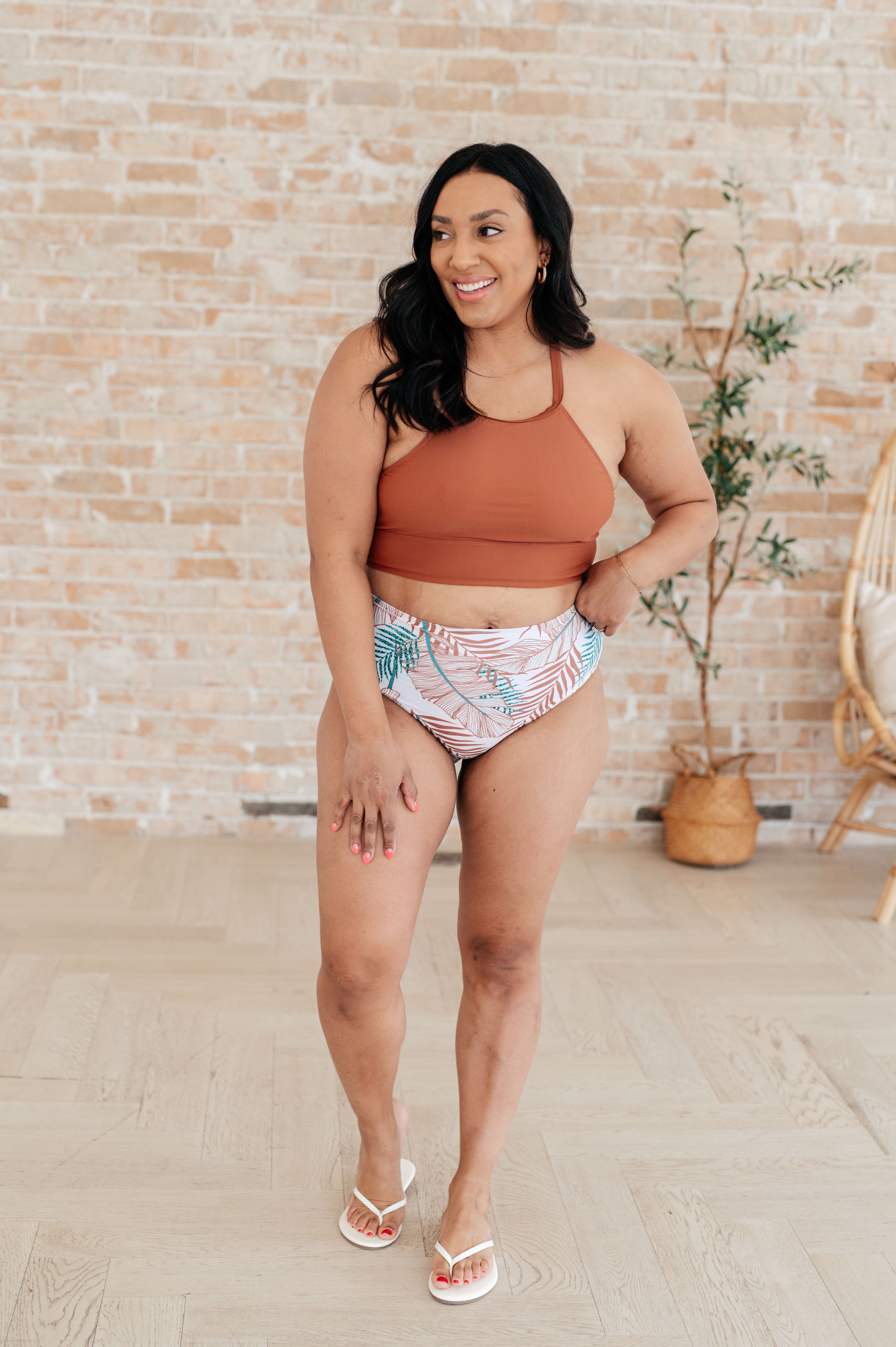 Tahiti Tropical Print Swim Bottoms Swimwear Ave Shops- Tilden Co.