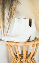 Tarim Booties in White Croc 110 Fashion Boots Naughty Monkey- Tilden Co.