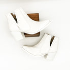Tarim Booties in White Croc 110 Fashion Boots Naughty Monkey- Tilden Co.