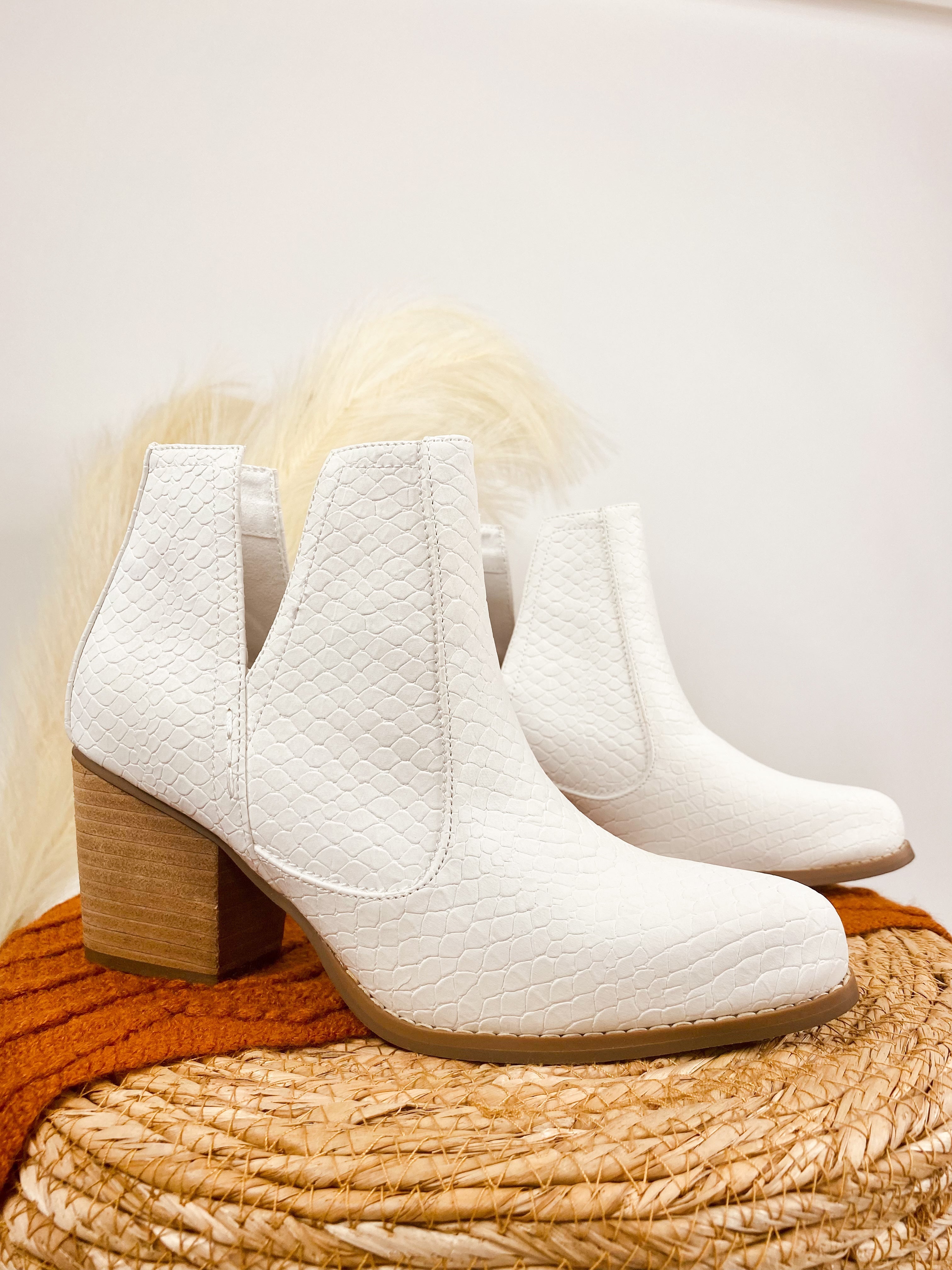 Tarim Bootie in White    Shoes Ave Shops- Tilden Co.